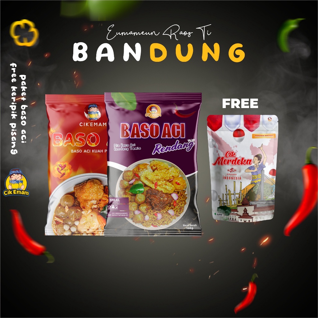 

12.12 Brands Festival Cik'Emam - Paket Bundling Baso Aci + FREE Keripik Pisang Cokelat Baso Aci Kuah Pedas Gurih Chili Oil Baso Aci Rendang Cikruh murah