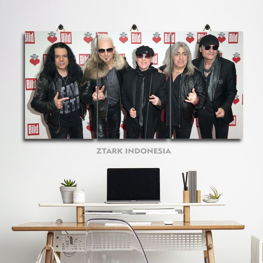 Pajangan Dinding Kamar Band Drummer Scorpion 60X30 Multipanel / Poster Kamar Bayi Member Band Scorpi