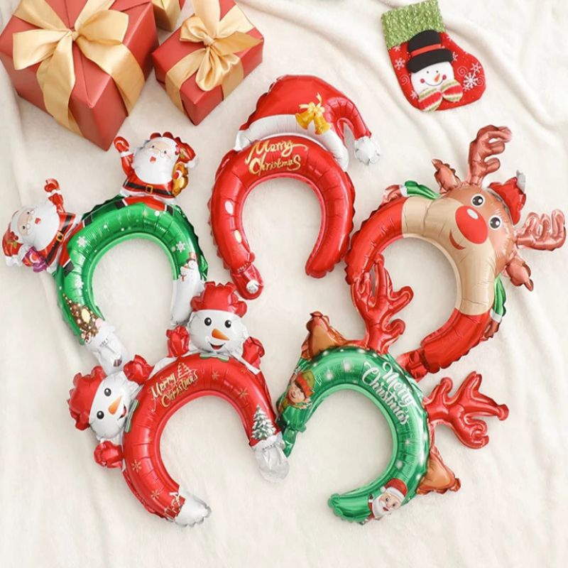 Bando Natal Foil / Bando Natal Anak-Anak & Dewasa / Bando Foil Christmas / Bando Karakter Christmas 