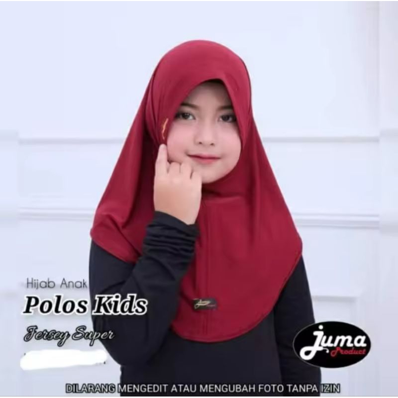 Hijab Juma Instan Kids Jilbab Anak Polos Kerudung Jeblus Siap Pakai