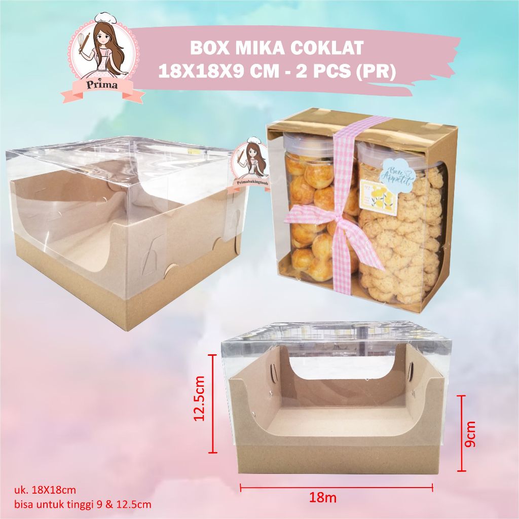 

Box mika 18 x 18 x 9 cm / box cake