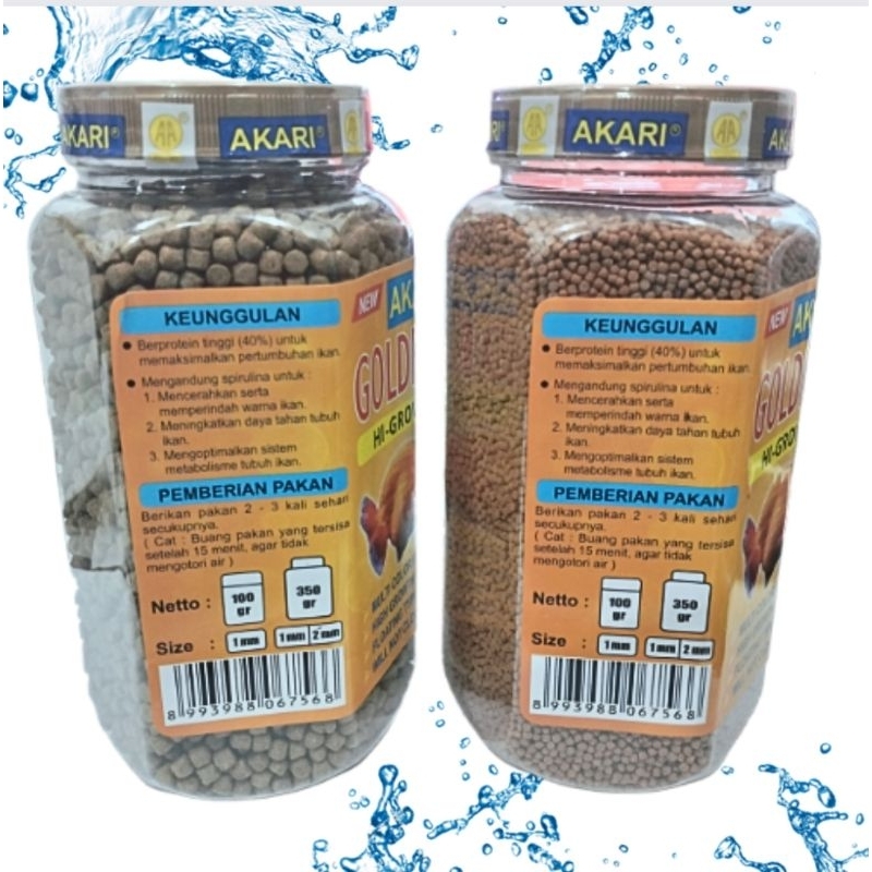 AKARI AA GOLDFISH HI GROWHT 350GR Makanan Ikan Koi Koki
