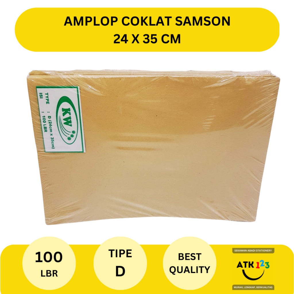 

TERLARIS Amplop Coklat Samson D Ukuran 24x35cm / Amplop Dokumen / Lamaran Kerja serbuuu !