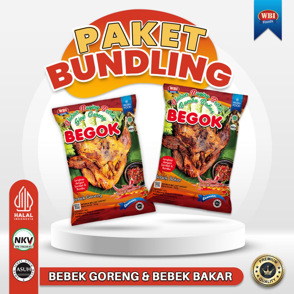 

Paket Bundling - Olahan Daging Bebek Goreng & Bakar 500 gr