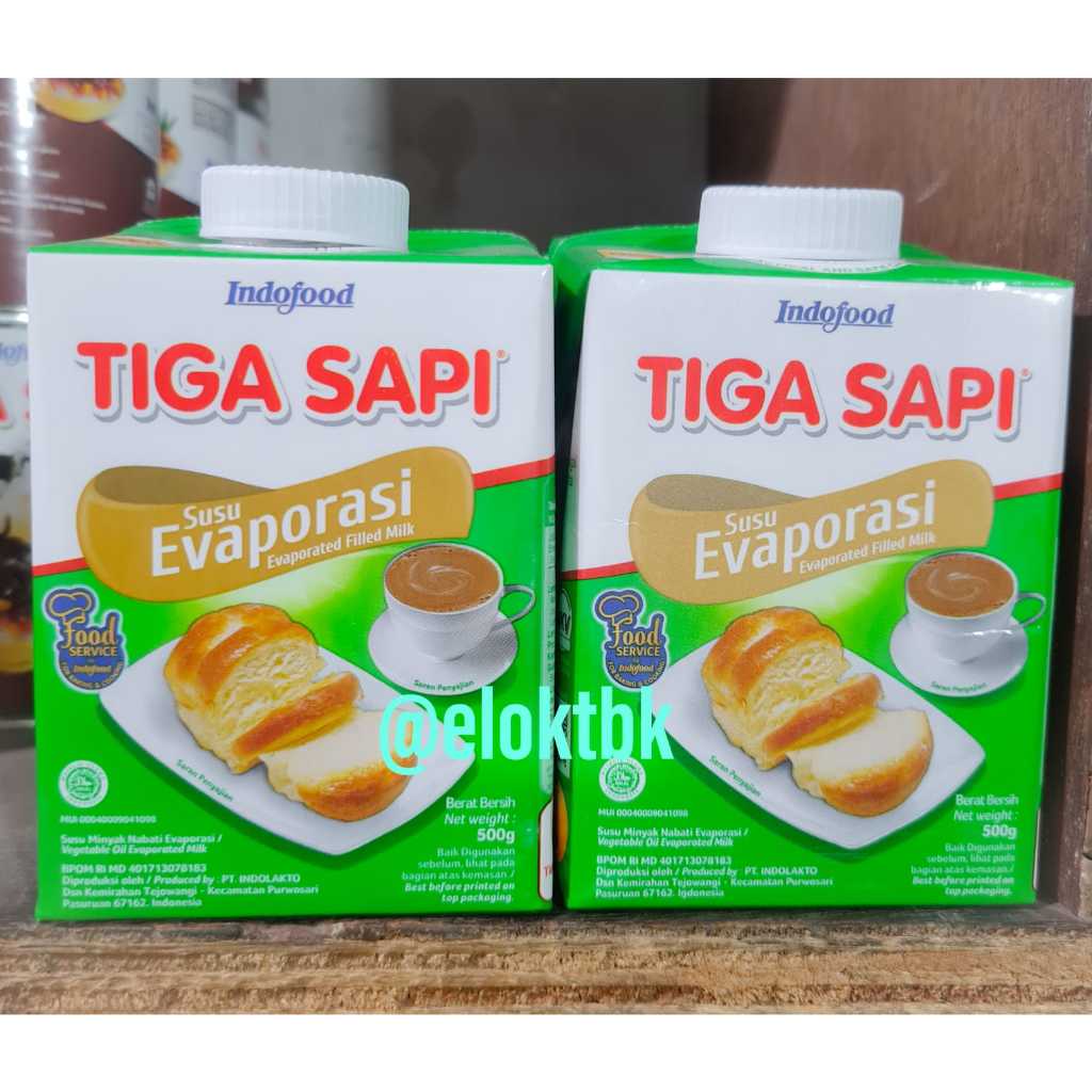 

Susu Evaporasi Tiga Sapi 500gr / Tiga Sapi Evaporasi