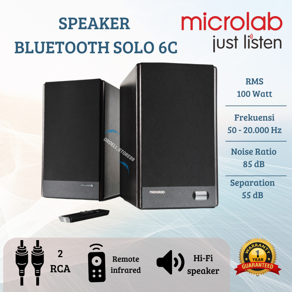 Microlab Solo 6C Speaker Stereo HIFI 100Watt Wood Color |Microlab Solo