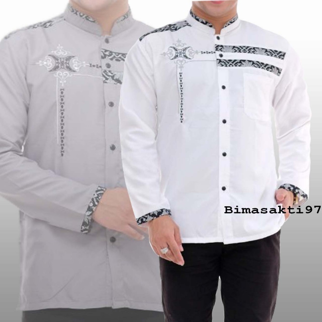 baju takwa koko pria terbaru kemeja koko pria lengan panjang oblong siap seragam