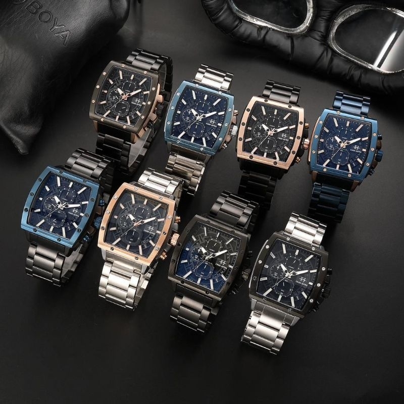 Evans jayden 9463 jam tangan Pria Analog rantai Stainless steel chronograp original