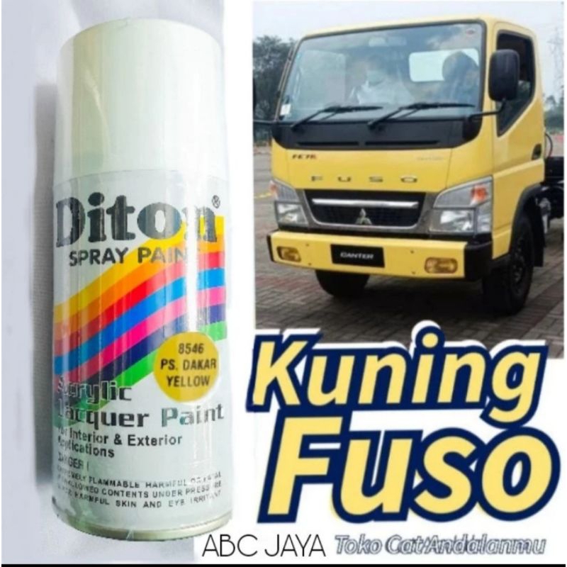 Cat Semprot Diton PS. Dakar Yellow 8546 Kuning Canter Yellow Canter kanter mengkilap 300ml