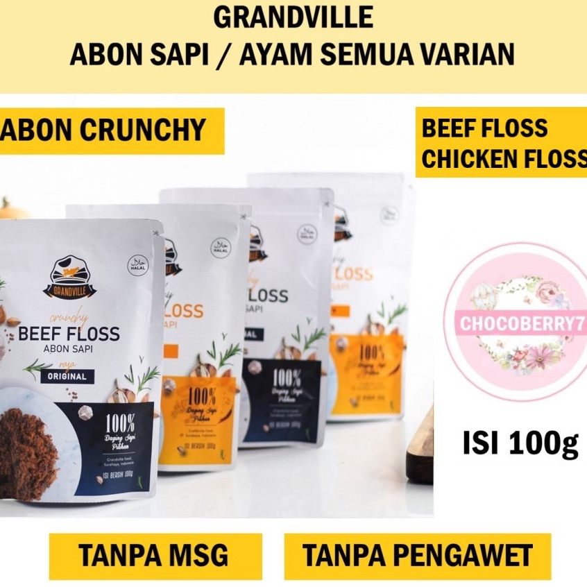 

[KODE PRODUK L70KV9765] Grandville Abon Sapi Abon Ayam 100gr Crunchy Beef Floss Chicken Floss Fish Original Spicy