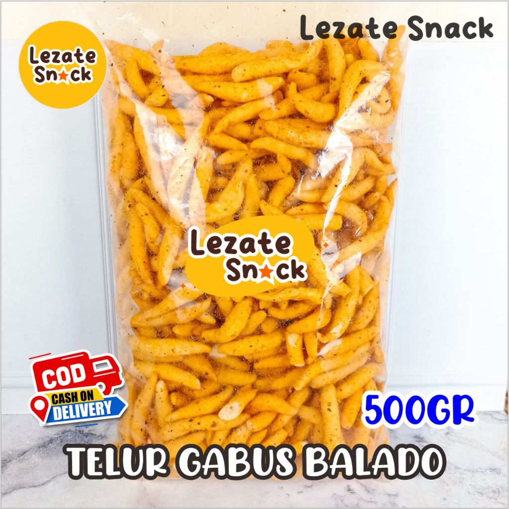 

Telur Gabus Balado 500GR Kiloan Murah Enak Spesial / Kue Telur Bidaran Widaran Pedas Daun Jeruk Gabus Khas Pontianak / Cendol Keju Mustofa DD Kata Oma Pedas Sedap Snack