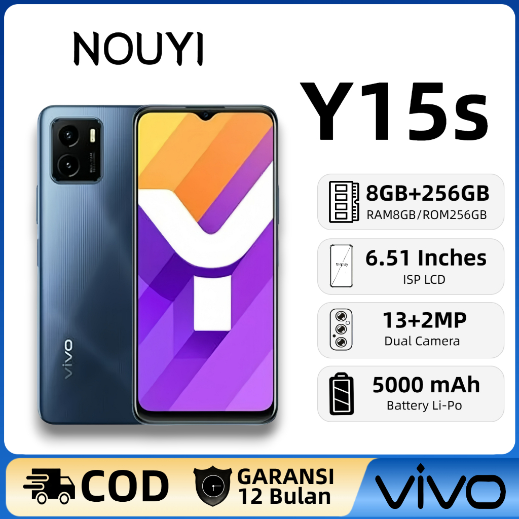 Vivo Y15S 2020 ram8GB 256GB 6.35 inches smartphone