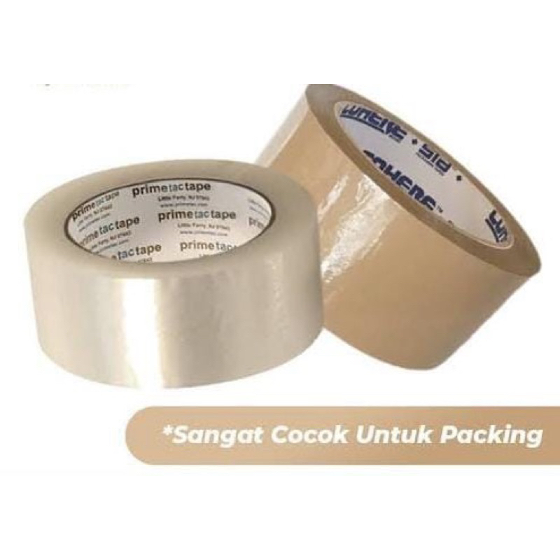

Lakban Primetape Bening/Coklat SUPER SANGAT LENGKET JAMIN ORI 2 Inch