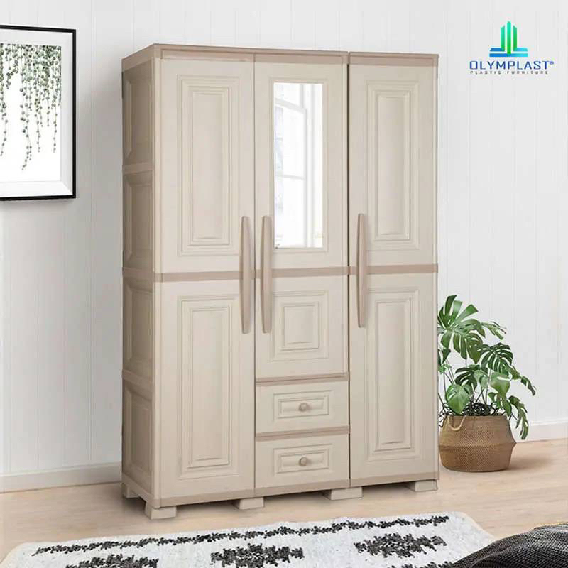Lemari 3 Pintu Olymplast OTC 3PL Modern Cream