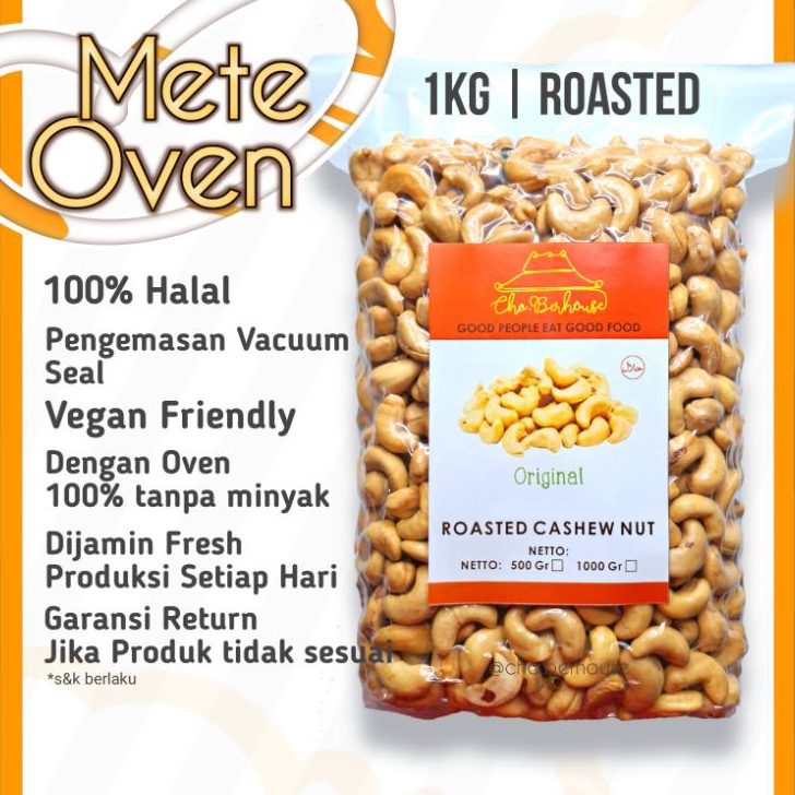 

←Diskon✬ Kacang Mete Mede Oven Panggang Roasted Cho.Berhouse Wonogiri 1kg C94