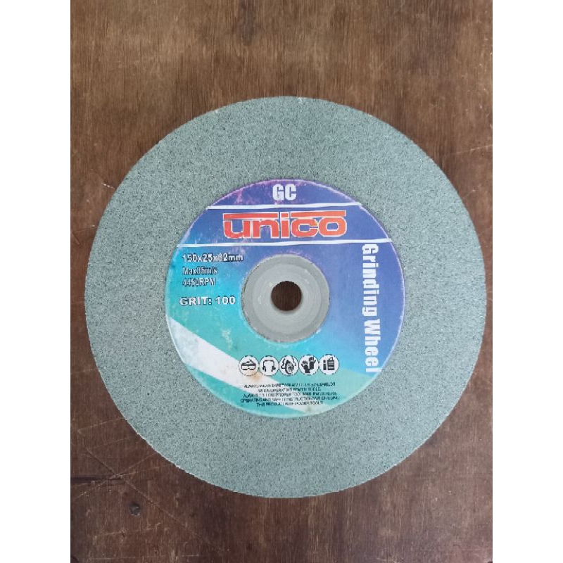 Batu asah akik Batu gerinda duduk widia 6 inch / Grinding wheel asah pisau GC Hijau 6" (#80/#100#120