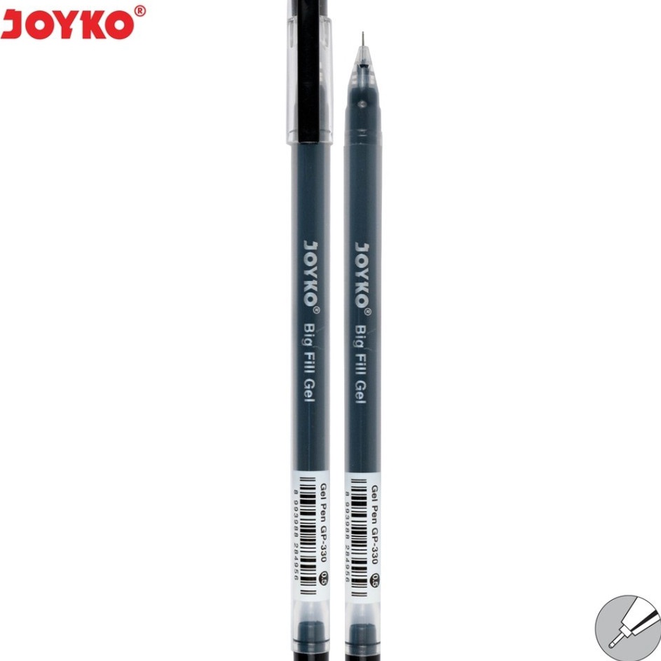 

Ready Stock Gel Pen Pulpen Pena Joyko GP-330 Big Fill Gel 0.5 mm (12 Pcs) H38