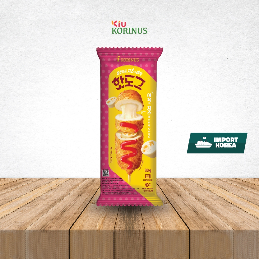 

Korinus - Cheese & Fishcake Corn Dog/Roti isi keju & sosis ikan 80gr