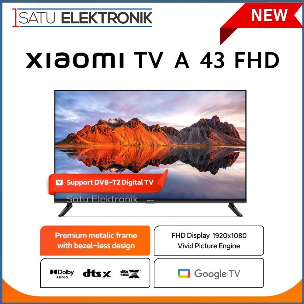XIAOMI TV A2 43 Inch Smart Android TV LED Digital DVB-T2