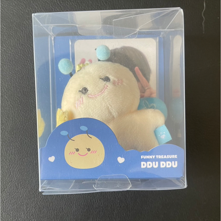 (READY INA) TREASURE FUNNY MD PLUSH KEYRING DDUDDU MONITOR DOLL SYUBI SUPER KING COW BABY
