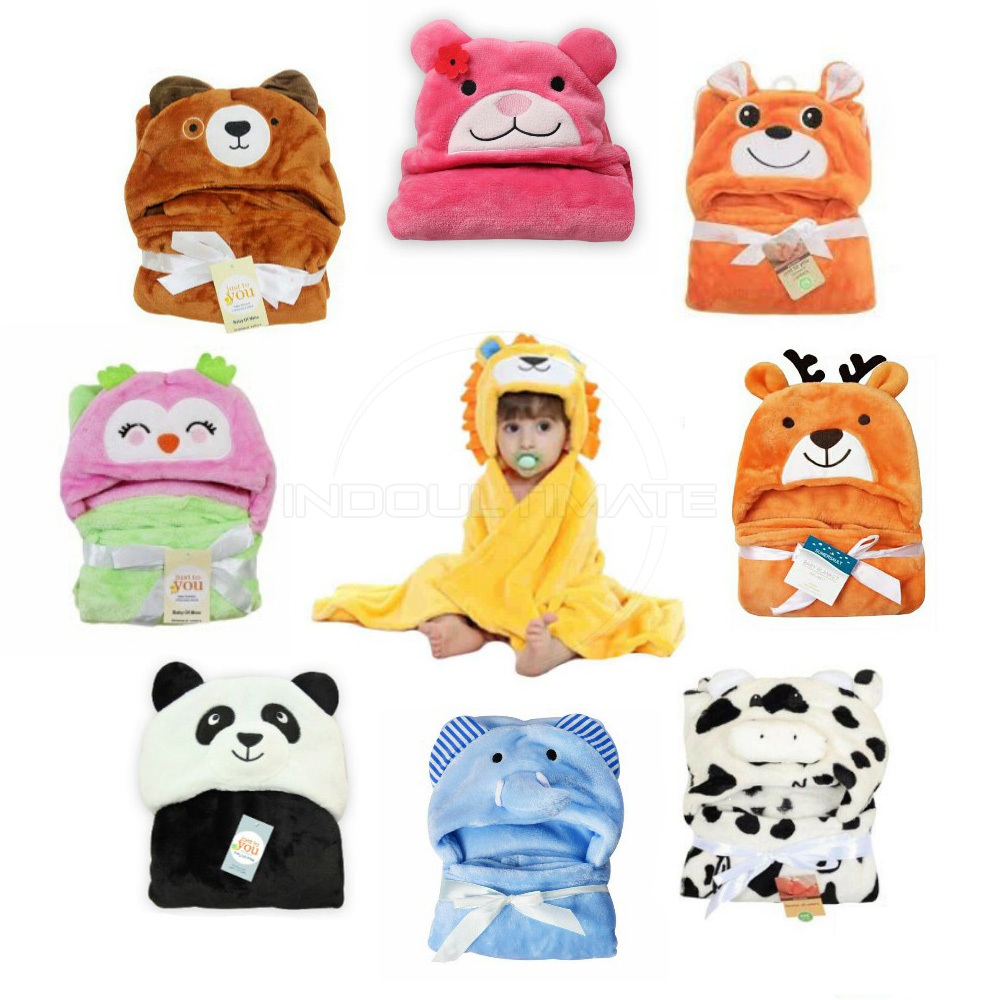 Berkualitas Selimut Bayi Selimut Bayi Topi Rajut Flace Selimut Topi Karakter Selimut Bayi Lembut
