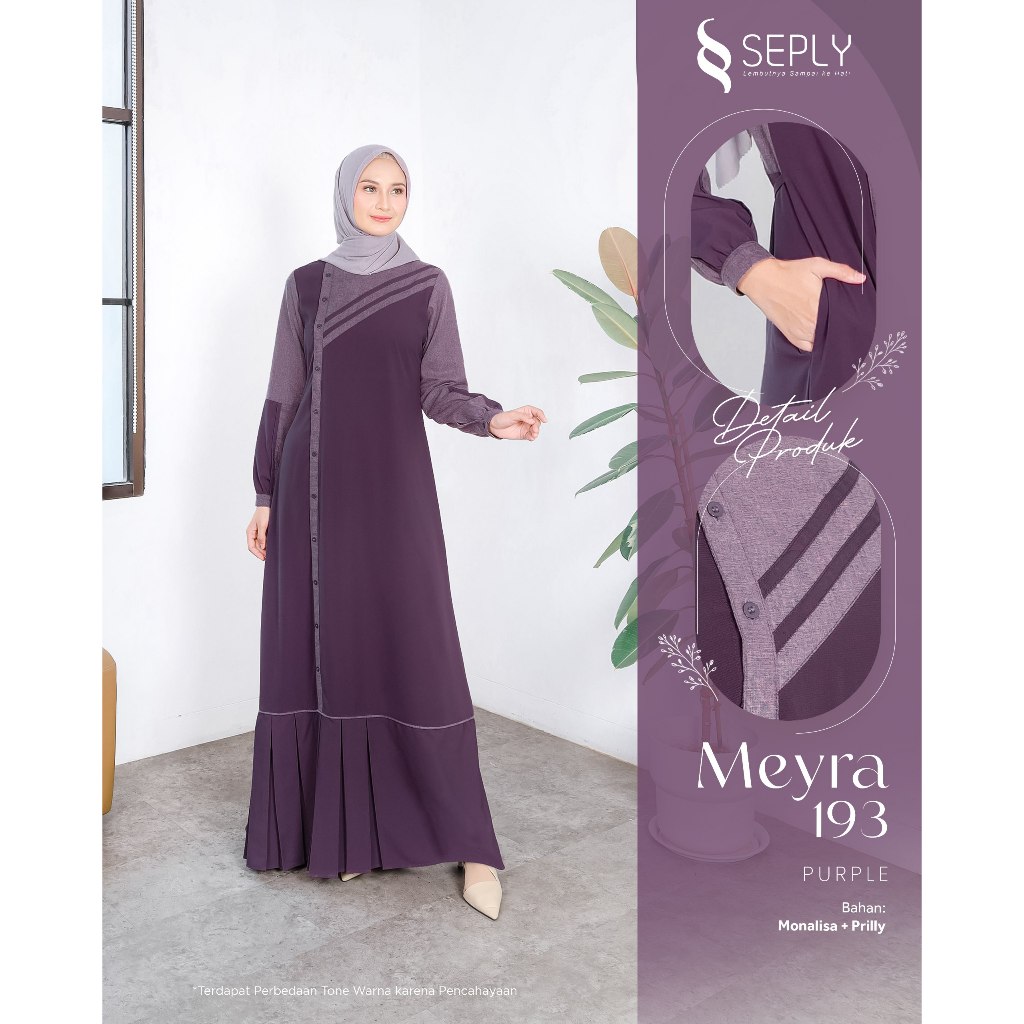 GAMIS SEPLY TERBARU - MEYRA 193 - GAMIS POLOS - GAMIS REMAJA - GAMIS IBU