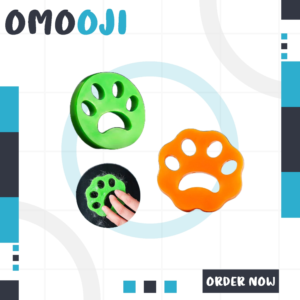 Omooji - Alat Pembersih Bulu Anjing / Kucing Multifungsi Bahan Silikon Reusable Untuk Mesin Cuci R10