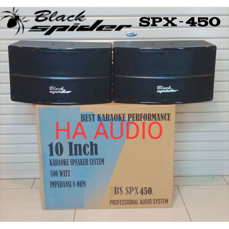 SPEAKER PASIF 10 INCH SPEAKER BLACK SPIDER BS SPX 450 500WATT X 2