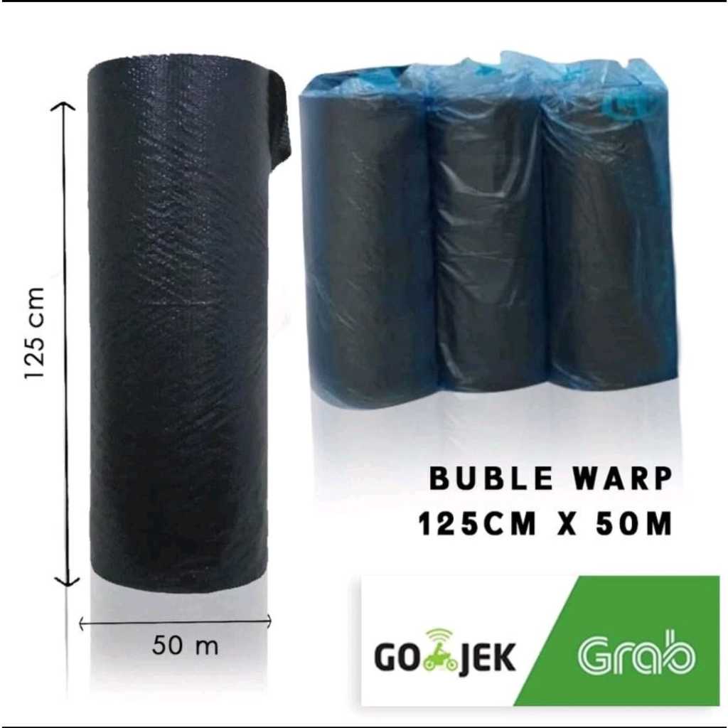 

bubble wrap GMP super tebal hitam dan putih 1,25 x 50 m 3 kg. plastik packing, bungkus plastik, gelembung, murah , kuat