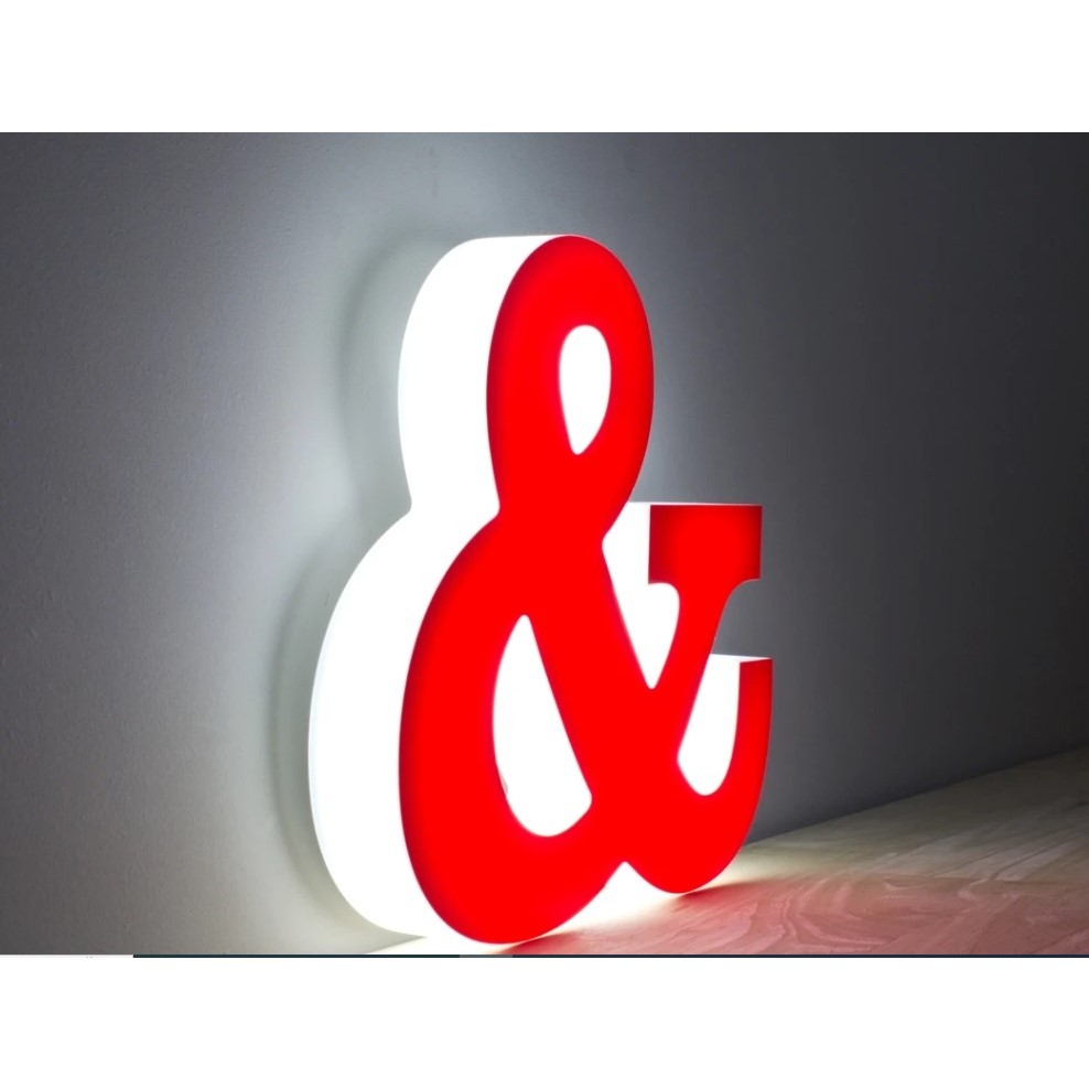 Huruf Timbul Akrilik Letter Sign Acrylic  Custom 3D + Lampu LED Bisa Menyala