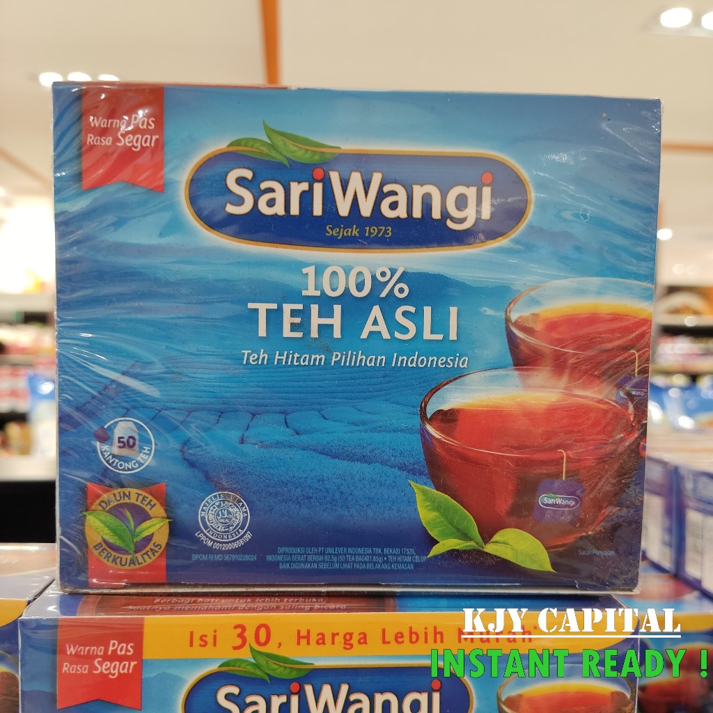 

SARIWANGI ISI 50 TEH CELUP ASLI BOX 50X1.9GR / SARI WANGI / TEH MANIS