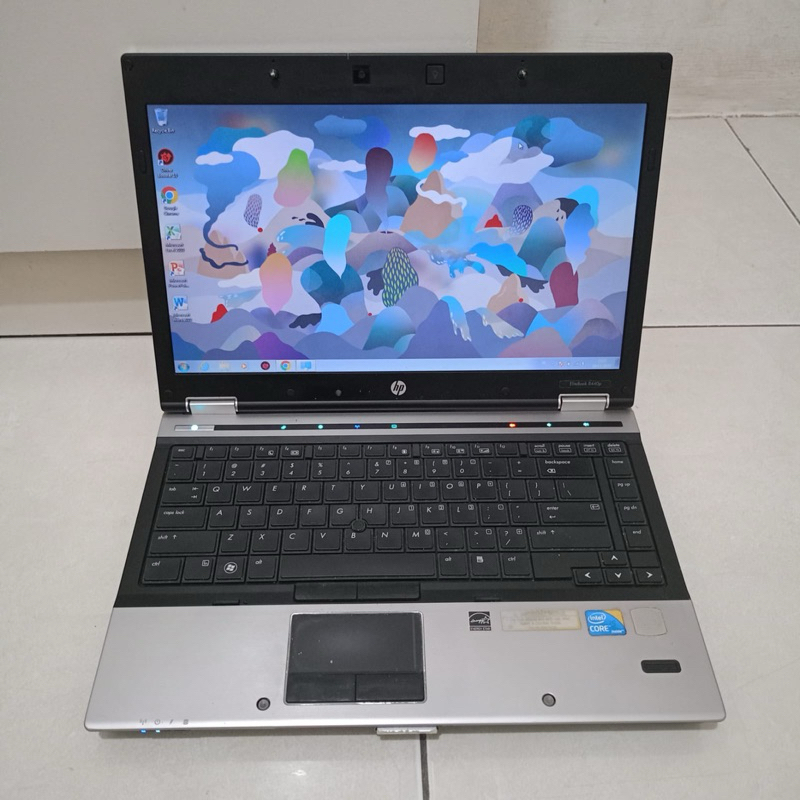Laptop Merek HP Elitebook 8440p,Warna Black Silver.  Spek - Window 7 + Office - Processor Intel Core