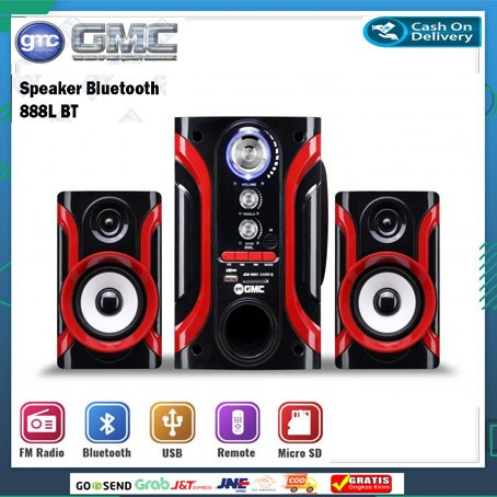 ( TERBARU )SPEAKER AKTIF GMC 888L  BT BLUETOOTH FULL BASS