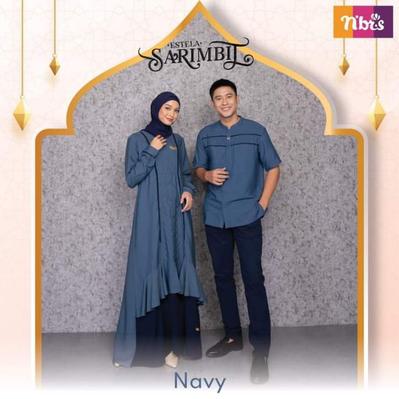 Gamis dan Koko NIBRAS ORI ESTELA NAVY