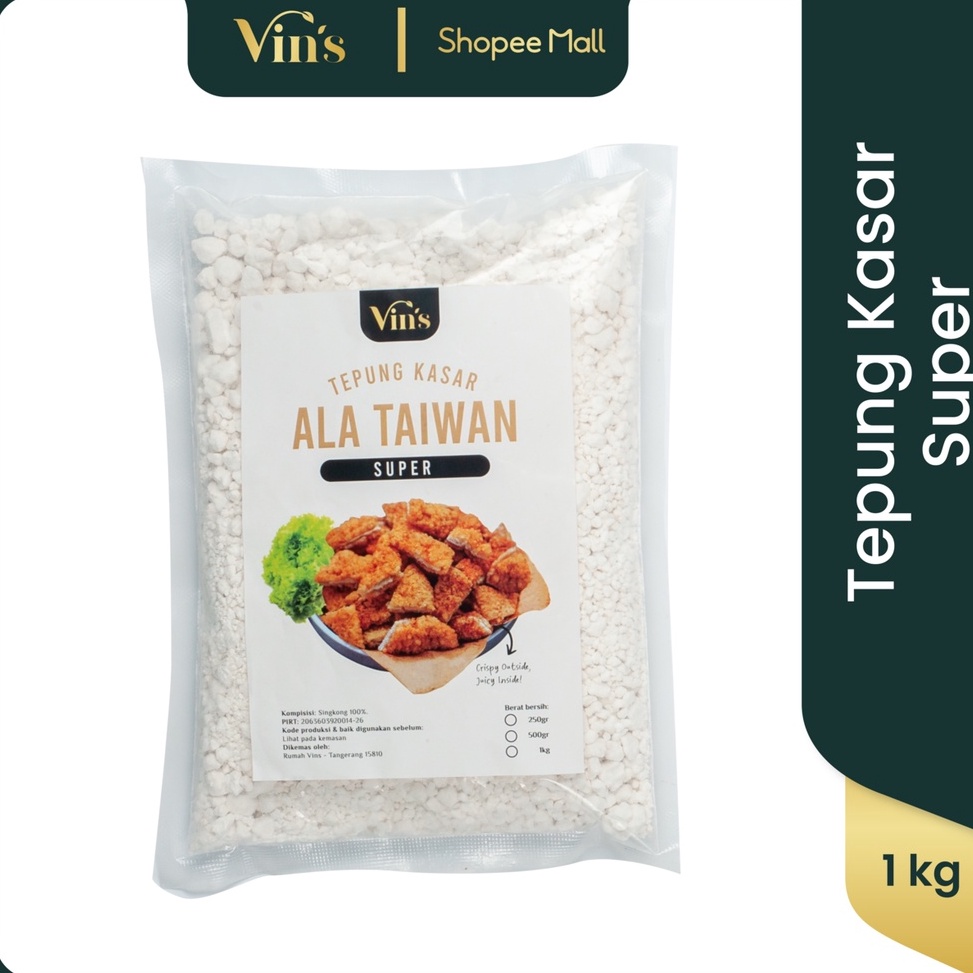 

➛ VINS - Tepung Taiwan Ala Shihlin Crispy Chicken / Tepung Kasar Shihlin 500gr / 1kg ➨Ready