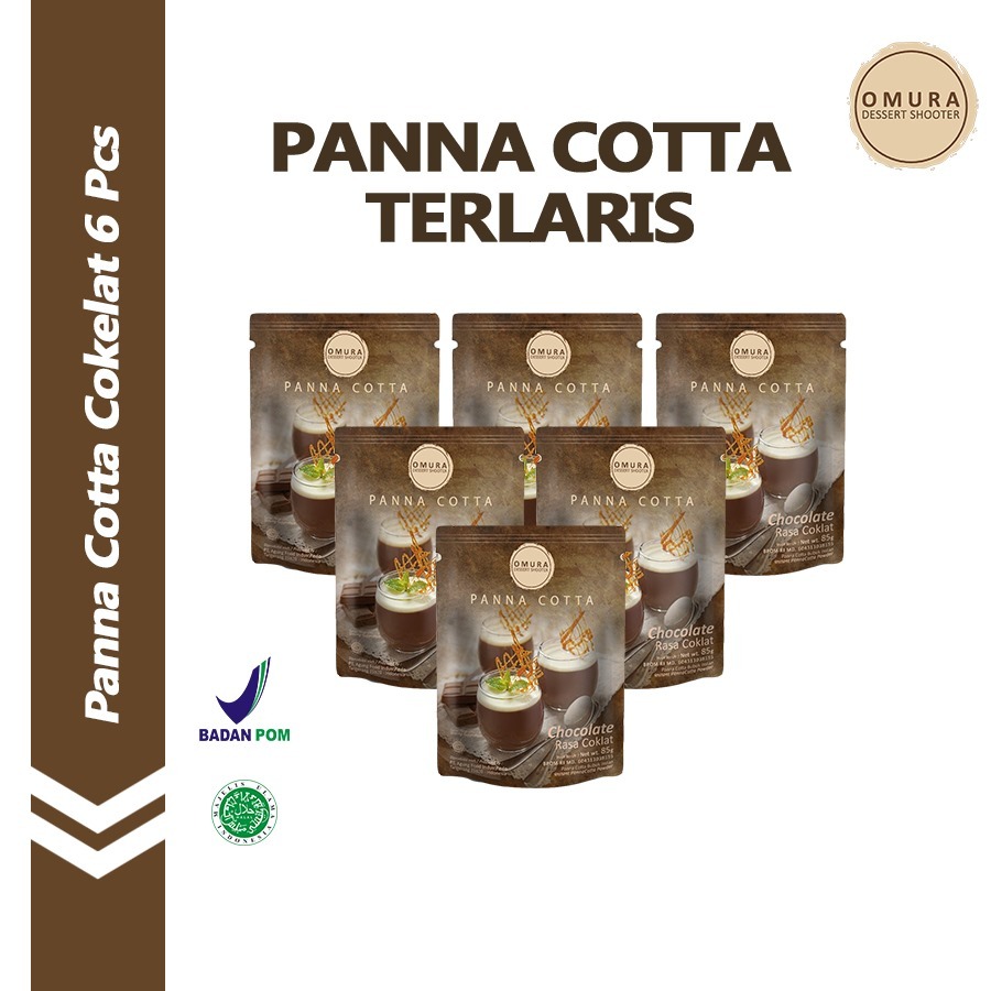 

[BUNDLE 6 PCS] Omura Dessert Shooter Bubuk Panna Cotta Pudding Italia Rasa Chocolate / Cokelat