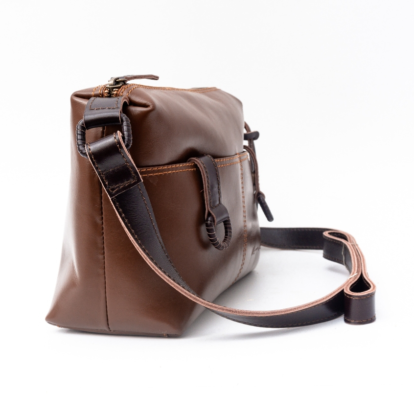 Kenes Leather Sling Bag Wanita Tas Selempang Kulit Asli ERIN - Free Grafir Nama