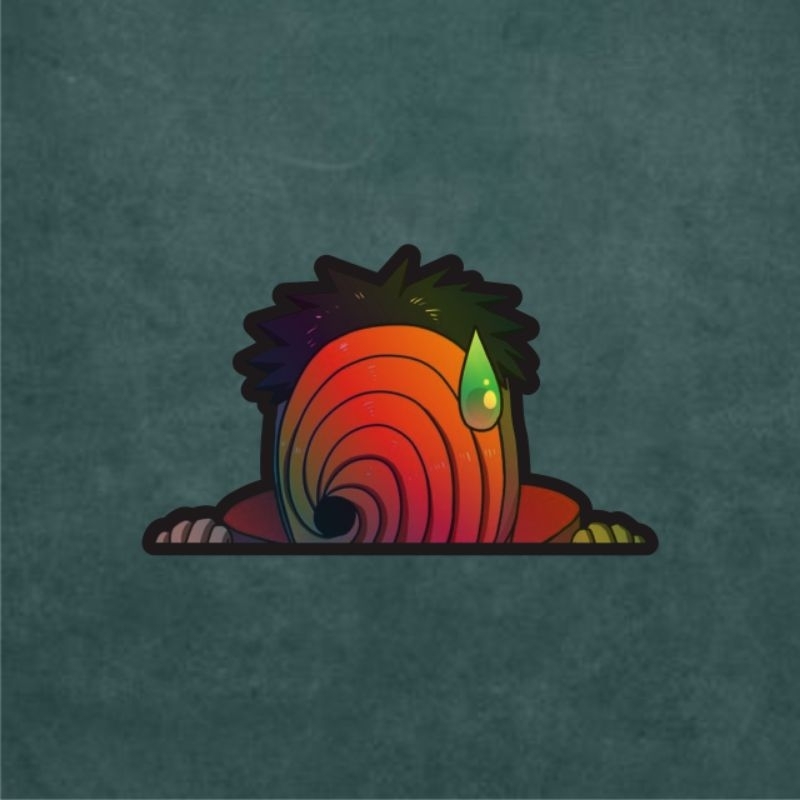 

Stiker Anime Hologram Uchiha Obito Naruto Case Hp dan Laptop 7 Cm