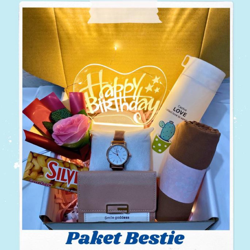 

Terbaik Kado Ulang Tahun Cewek Paket Bestie Hadiah Pasangan Kado Jam Tangan Wanita Kado ulang tahun spesial cewek hadiah ulang tahun pacar hadiah wisuda anniversary LED 3D Hijab pashmina dompet wanita coklat box kado buruan