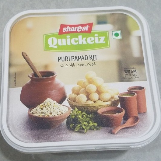 

PURI PAPAD KIT QUICKEIZ SHAREAT 320G / Paket Pani Puri Mentah & Kuah.