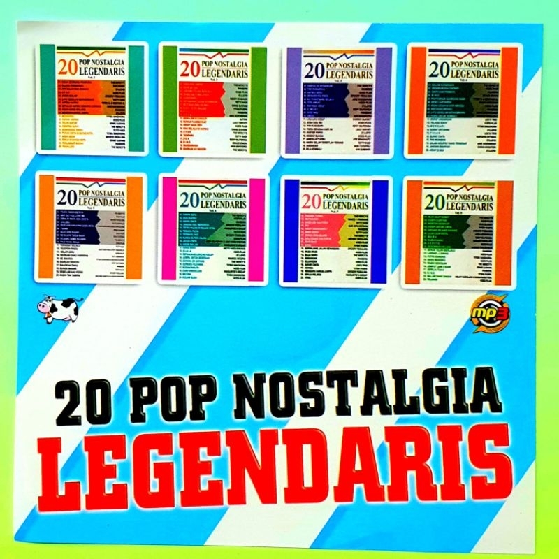 KASET CD MP3 20 POP NOSTALGIA LEGENDARIS-CD MP3 LAGU POP NOSTALGIA-LAGU TEMBANG KENANGAN MP3-KASET M