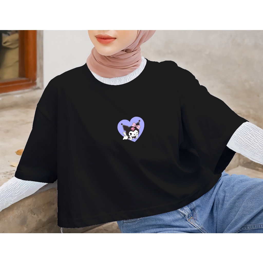 crop top jumbo / crop top oversize kuromi