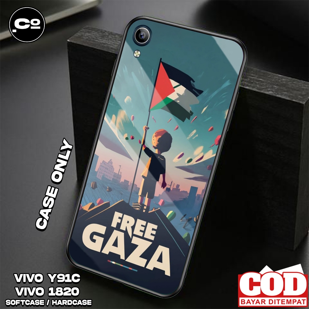 Case VIVO Y91C / VIVO 1820  - Casing VIVO Y91C / VIVO 1820 [ Free Palestine ] Silikon VIVO Y91C / VI