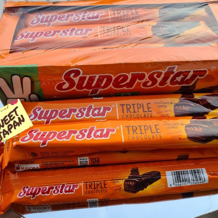 

[KODE PRODUK GD6W77686] PROMO!!!! MURAH Coklat superstar isi 12 @18 gram wafer coklat....coklat supermen..coklat superstar