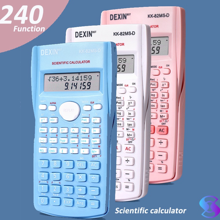 

[ΩV43➤] Kalkulator Color Function Scientific Kalkulator 24 Fungsi Kalkulasi 3 Warna 1700 scientific calculator KK-82MS-D For sale