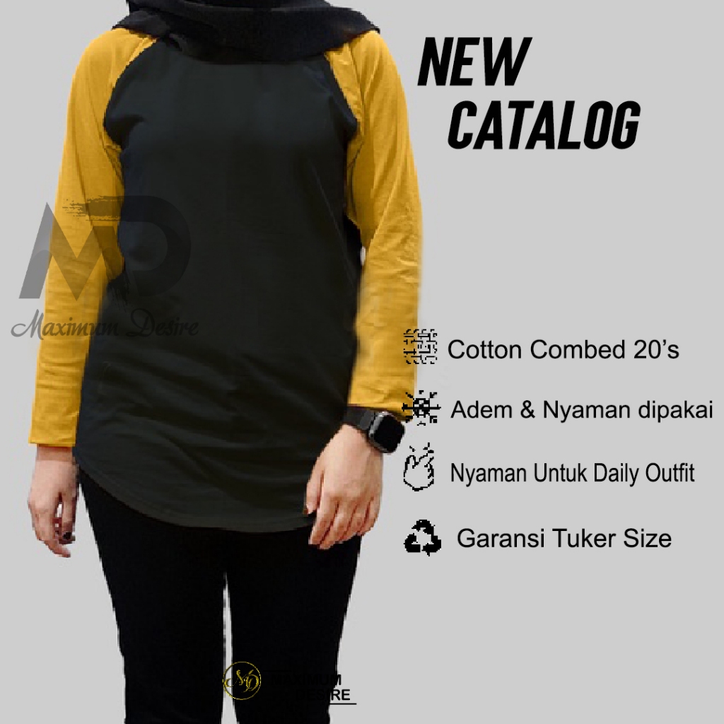 New Raglan Kaos Wanita Tangan Panjang|Atasan VIral|Kaos Wanita Oval|Kaos Reglan wanita