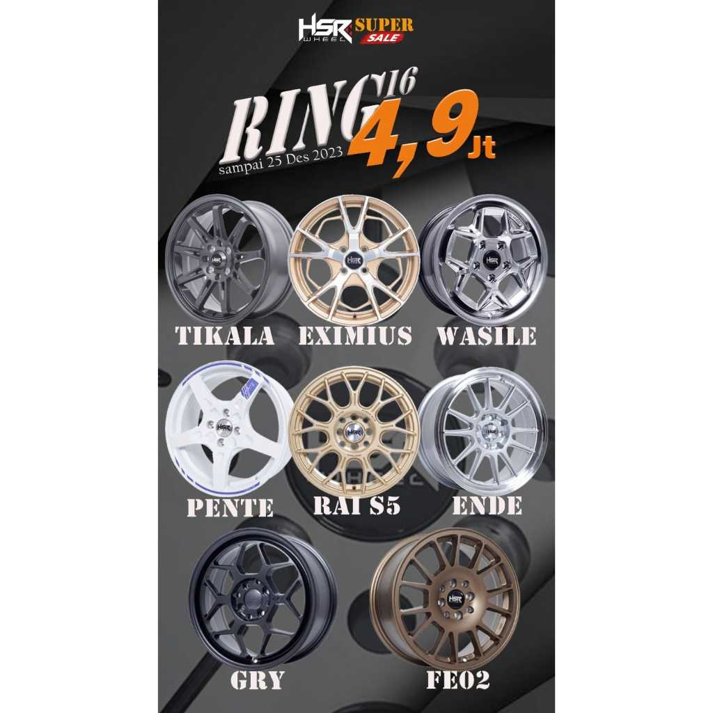 PROMO MURAH VELG HSR R16