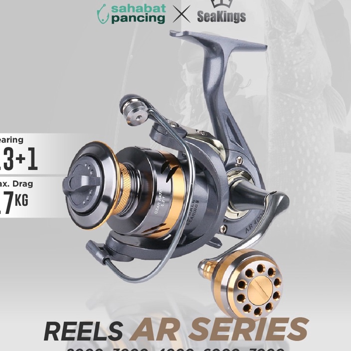 PROMO REEL PANCING METAL DEUKIO AR 2000 3000 4000 6000 7000 13BB+1BB MAX DRAG 13KG.