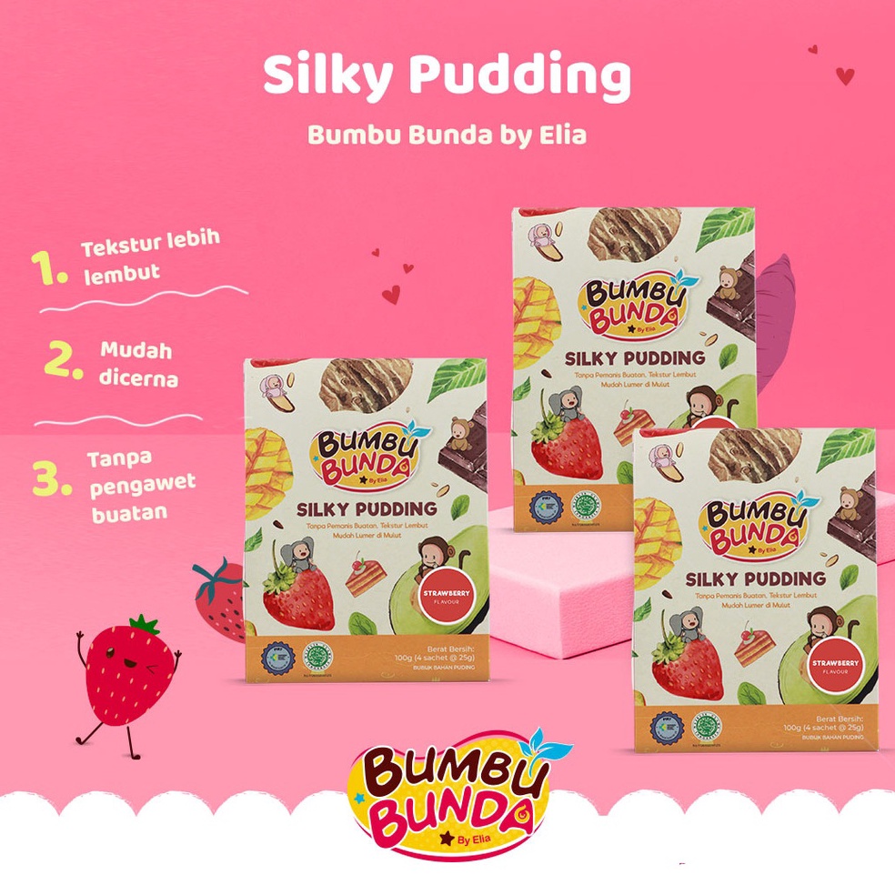 

R3d11 Bumbu Bunda by Elia Silky Pudding Non Pemanis Buatan Non Pengawet Tektur Lembut Mudah Lumer di Mulut Bubuk Puding Bumbu Bunda Kerenz