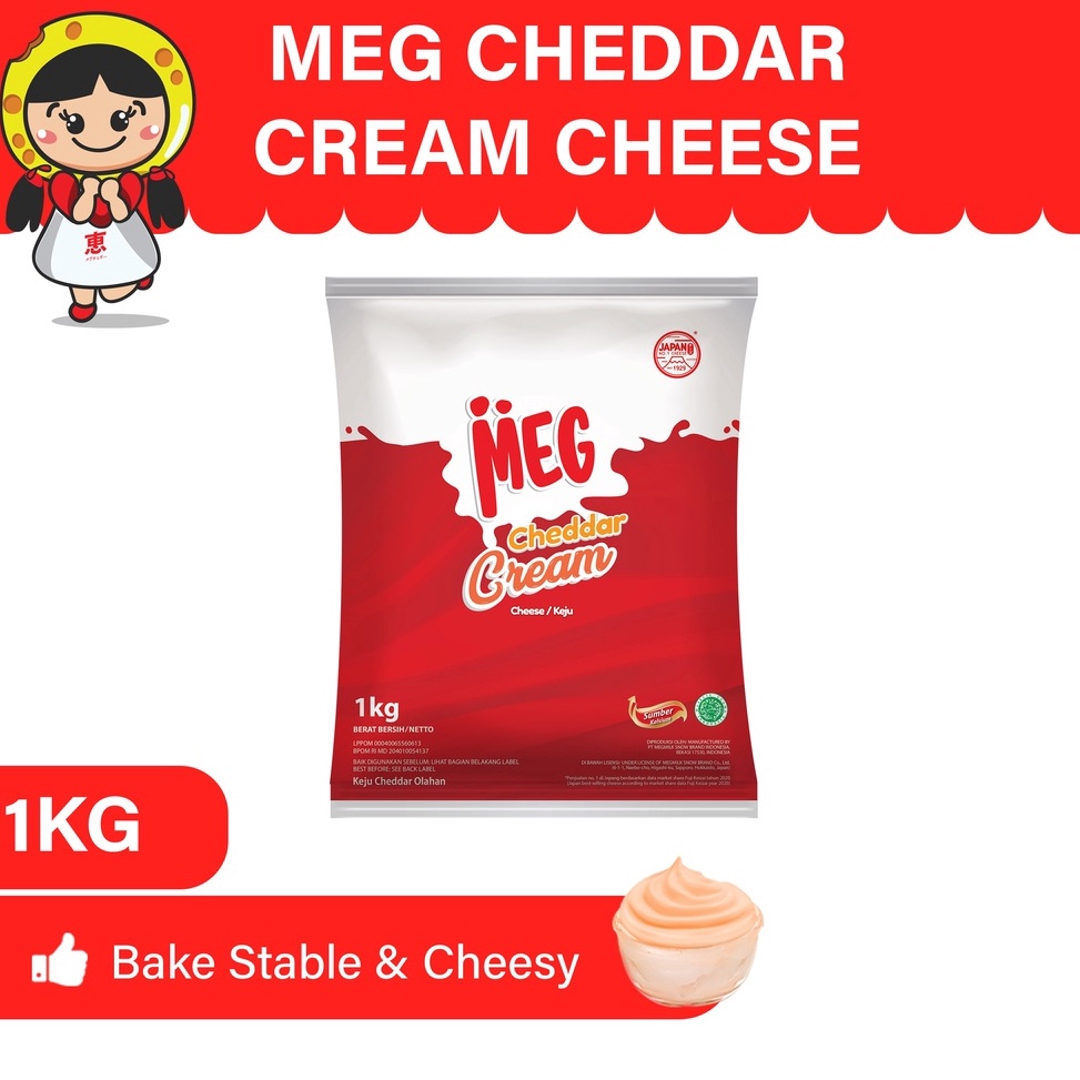 

[PRODUK KNDJB59] MEG Cheddar Cream Keju 1 Kg prnrk